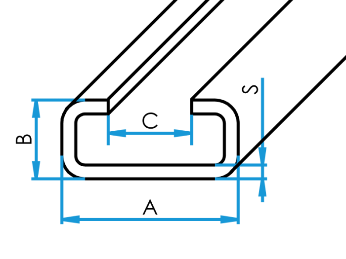 Profil C  - antikor - 17 247 (AISI 321)