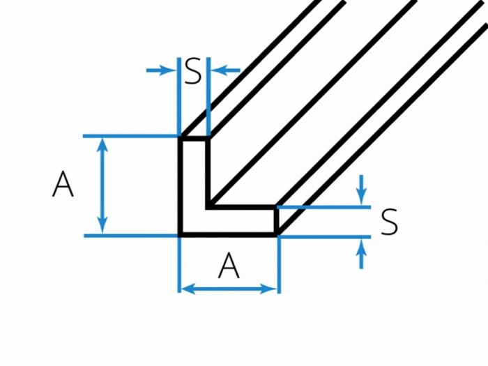 Profil L ťahaný  - antikor - 17 240 (AISI 304)