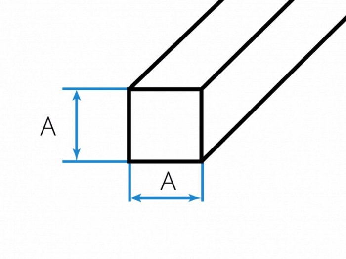 Tyč štvorhranná ťahaná  - Železo - 12 050